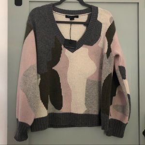 Skull Cashmere camo print sweater. Size M